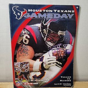 Houston Texans Game Day Aug 20, 2005 - paper back